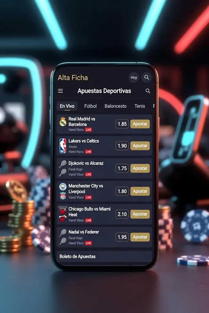 Teléfono con apuestas en tiempo real